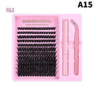 R&X 30D 40D 50D 60D Natural Cluster Feather Lash Kit Segmented Eyelash Lash Glue Lash Extension Eyel