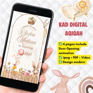 KAD AQIQAH DIGITAL | KAD HARI JADI DIGITAL | BIRTHDAY CARD | JEMPUTAN HARI LAHIR