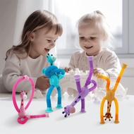 Creative Cartoon Retractable Giraffe Glowing Toy Stretch tube kid Educational Stress Relief Toy