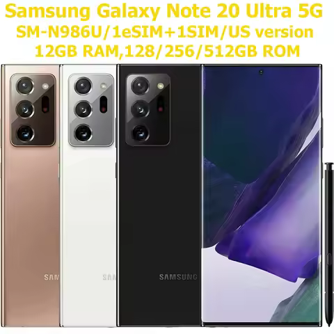 Samsung Galaxy Note 20 Ultra 5G Smart Android Phone 6.9-inch Samsung Smart Phone NFC 4500mAh 108MP U