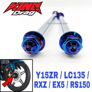 FRONT REAR WHEEL SHAFT TITANIUM Y15ZR LC135 EX5 RS150 SWING ARM SHAFT SUB BATANG ACCESSORIES Y16ZR Y15 YSUKU LC4S