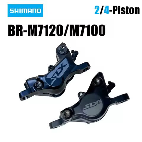 Shimano SLX M7100 & M7120 Brake Caliper Set - BR-M7100 2-Piston & BR-M7120 4-Piston for MTB Disc Bra