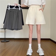 Women Cotton Shorts High Waist Plain Color Wide Leg Cotton Shorts Plus Size Causal Shorts for Women