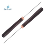 2 Pcs Awl Tool with Wooden Handle, Leather Awl Punch Tool, Slender Scratch Awl, Awl Repair Tool for 