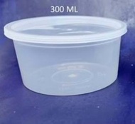 Thinwall Bulat 300ml 1pcs mangkok plastik bulat tahan panas microwave