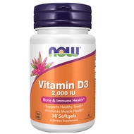 Vitamin D3 2000IU NOW Foods D-3 2 000 IU 30 Softgels