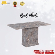 ALAIN Rectangle Marble Table Dining set 6 Dan 8 Kerusi/ Set Meja makan 6 dan 8 Makan