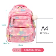 LJMOFA School Bags for Student Girls Big Capacity School Backpack travel Book Bag Girls Burden Reduc