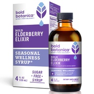 Bold Botanica Elderberry Elixir – 65x Concentrated Extract - Sugar-Free - Kid Friendly - Black Elder