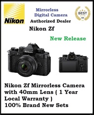 Nikon Zf Mirrorless Camera with 40mm Lens ( 1 Year Local Warranty )