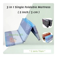 [FAST SHIPPING] Foldable Single Mattress 5 cm No Carry Bag / Tilam Bujang Berlipat / Tilam Single / Single Mattress