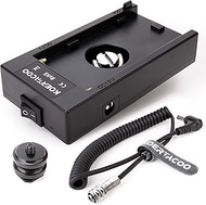 KOERTACOO Power Supply Battery Plate Adapter + BMPCC 4K and 6K Locking DC Cable to Power Blackmagic