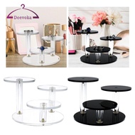 [deevoka] 3 Tier Round Acrylic Display Stand, Acrylic Displays for Action Figures, Small Jewelry, Cu