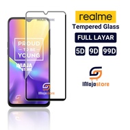 LAYAR Tempered Glass Full Screen 5D Realme U1 V25 V15 5G V13 5G V11 5G V11s 5G V5 5G V3 Q3 Q3 Pro Q2