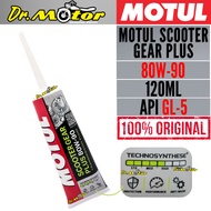 MOTUL SCOOTER GEAR PLUS 80W-90 Technosynthese SEMI SYNTHETIC GEAR OIL 80W90 120ML MINYAK TRANSMISSIO