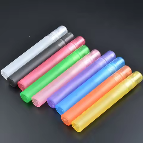 20/100pcs 5/10ml Colorful Portable Atomiser Spray Bottles Perfume Pen Vials Makeup Cosmetic Plastic 