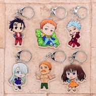 The Seven Deadly Sins Keychain Meliodas Elizabeth Liones Seven Deadly Sins Backpack Bag Decoration A