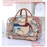 Travel duffle handbag with a capacity of 20 inches, large panda model, 52 x 20 x 34 cm, fashionable 
