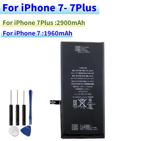 High Capacity Replacement Battery For iPhone 7 7 Plus iPhone 7 Plus iPhone 7 Replacement Battery +Fr