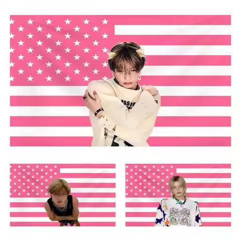 P-P1Harmony J-Jongseob American Tapestry Decoration Art Banner Microfiber Background Bedroom Living 
