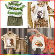 Baju Budak Bayi Baju Tidur Cotton Baby Clothes Kids Pyjamas Baju Kanak Kids Clothes Short Sleeve New