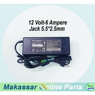 12V 6A Power Supply Adapter 12 6 Ampere 5.5x2.5VOLT