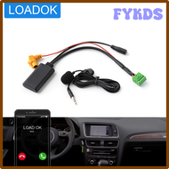 FYKDS 12Pin Car MMI 3G Bluetooth AUX AMI Multimedia Bluetooth 5.0 Adapter Audio Cable Microphone Handsfree for AUDI A4 A5 A6 Q5 Q7 S5 DFHDS