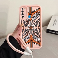 Case For Xiaomi Redmi Note 8 8 Pro 8T Three-Color Silicone Symbol Phone Shockproof Strap