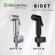 SORENTO Bathroom Chrome Hand Bidet c/w 1.2m Flexible Hose Silver/Black SRT78-CR/SRT78-BL