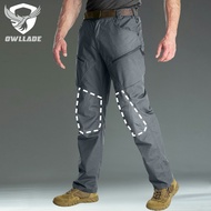 OWLLADE Senior Tactical Cargo Pants Men  KBZ01 in Green Waterproof Stretchable