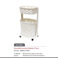 Laundry Basket 2 tier with wheels