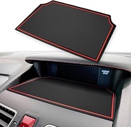 Auovo Dashboard Mats Compatible with Subaru Crosstrek Accessories 2012-2017 Forester 2014-2018 XV Impreza 2012-2016 Car Interior Silicone Dash Pad Liner Tray (Red Trim)