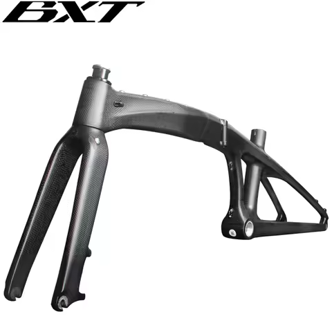 BXT Super Light 20inch Bike Frame Carbon Folding Frame MTB Bike Frame Children Bicycle Mini City Fol