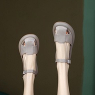 MUI-รองเท้าหนังแท้ผู้หญิง 2023 ฤดูร้อนร้อยชุดโรมันแบนนุ่มแต่เพียงผู้เดียวหนังผู้หญิงรองเท้า HM-45