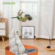 DOREEN Cat Teaser Stick Replacement Head, Colorful Suction Cup Teaser Toy Simulated Bird Cat Stick H