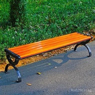 Cast Iron Park Bench Home Use Long Chair Outdoor Square Bench Cast Aluminum Anti-Corrosion Wood Plas