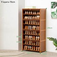 MUSHIQI [จัดส่งฟรี]ชั้นวางรองเท้า ไม้ไผ่แท้ แบบบานเปิดประตู ตู้รองเท้า ตู้เก็บรองเท้า ชั้นรองเท้า ที