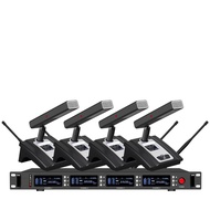 4 Channel Conference Microphone System UHF Desktop / Table Meeting Wireless Mics