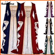 Vintage Medieval Dress Women Cosplay Maxi Dress Renaissance Max Dress Victorian Renaissance Gothic Dress