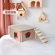 Habitat House Hamster Pet Decoration Ladder Hide Body Pet Hamster Nest Hamster Household Wooden Hous