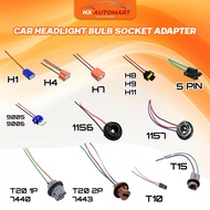 Car Headlight Bulb Socket Adapter Wiring Harness H1 H4 H7 H8 H11 HB3 9005 HB4 9006 T10 T20 1141 1016