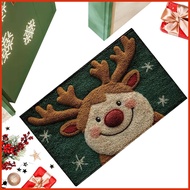 Christmas Kitchen Rugs Non-Slip Reindeer Bath Rug 23.6x15.7 Inch Absorbent Christmas Front Door Mat 