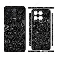 Dazzling Decal Skin for Poco X6 X7 X8 F6 F7 Pro F5 F7 F8 Ultra Back Screen Protector with Side Film