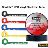 3M Scotch 1710 Vinyl Electrical Tape/ PVC Tape/ Insulation Tape/ Wire Tape / Made in Taiwan/ 18mm x 10m / 5 Color
