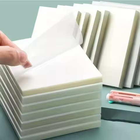 50Sheets/pcs Transparent Memo Pad Waterproof Sticky Note Pad Self-adhesive Notepad Stationery Memo P