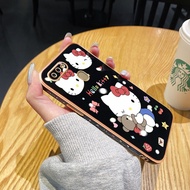 Phone Case For OPPO A12 A12s A7 A5s A11K A5 A3s A12E Realme C1 Mobile Phone Case Cartoon Hello Kitty Pattern HP Genuine Luxury Plating Fashion Pattern Shockproof Case Cute Soft Case Camera Lens Softcase