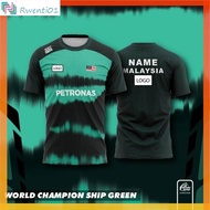 BADMINTON JERSEY MALAYSIA (BWC 2022), BADMINTON SHIRT MALAYSIA 2022 (GREEN)