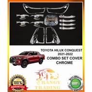 Toyota Hilux Conquest 2.4/2.8 2021 to 2025 / Hilux GR 2024 to 2025 Garnish Combo Set Chrome