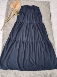 Dress murah Wanita terlaris lola lekbongBahan Katun Rayon Viscone Panjang Polos Import Korean Style 