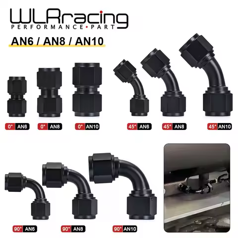 Universal 0 45 90 Degree AN6 AN8 AN10 Female to AN6 AN8 AN10 Female Hydraulic hose Elbow Oil Cooler 
